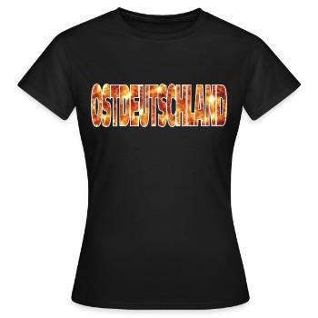 East - Women's T-Shirt - black - Front - AI Model Female 172 dark (172cm)