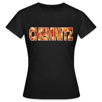 Chemnitz - T-shirt Femme - noir - Devant - AI Model Female 172 dark (172cm)