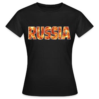 Russia - Women's T-Shirt - black - Front - AI Model Female 172 dark (172cm)