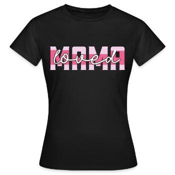 Ich liebe dich, Mama. Ich liebe dich Mama, Geschenk Mama. - Frauen T-Shirt - Schwarz - Vorne - AI Model Female 172 dark (172cm)