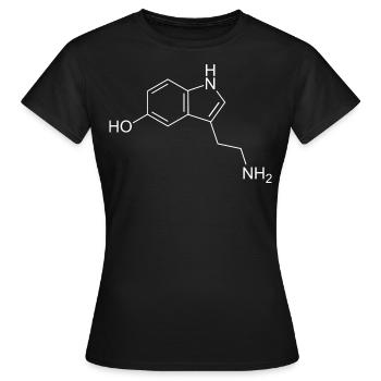 Conception de la dépression de la sérotonine - T-shirt Femme - noir - Devant - AI Model Female 172 dark (172cm)