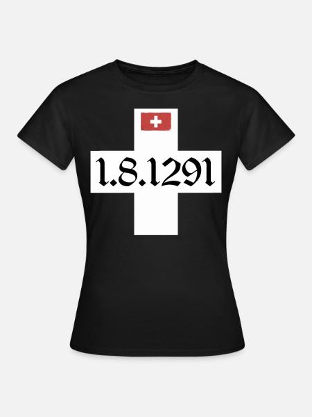 Schweiz T-shirt Geschenkidee - Frauen T-Shirt - Schwarz