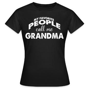 Oma Geschenkidee Großeltern - Frauen T-Shirt - Schwarz - Vorne - AI Model Female 172 dark (172cm)