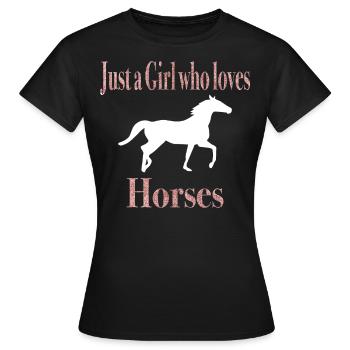 Idée cadeau Club d’équitation - T-shirt Femme - noir - Devant - AI Model Female 172 dark (172cm)