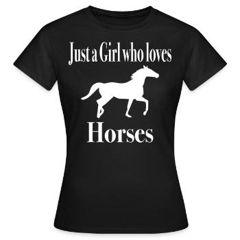Idée cadeau Club d’équitation - T-shirt Femme - noir - Devant - AI Model Female 172 dark (172cm)