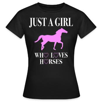 Pferd Reiten Reitverein Geschenkidee - Frauen T-Shirt - Schwarz - Vorne - AI Model Female 172 dark (172cm)