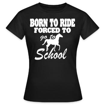 Pferd Reiten Reitverein Geschenkidee - Frauen T-Shirt - Schwarz - Vorne - AI Model Female 172 dark (172cm)