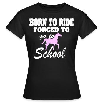 Pferd Reiten Reitverein Geschenkidee - Frauen T-Shirt - Schwarz - Vorne - AI Model Female 172 dark (172cm)