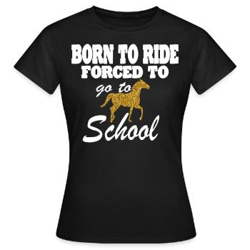 Pferd Reiten Reitverein Geschenkidee - Frauen T-Shirt - Schwarz - Vorne - AI Model Female 172 dark (172cm)