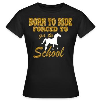 Pferd Reiten Reitverein Geschenkidee - Frauen T-Shirt - Schwarz - Vorne - AI Model Female 172 dark (172cm)