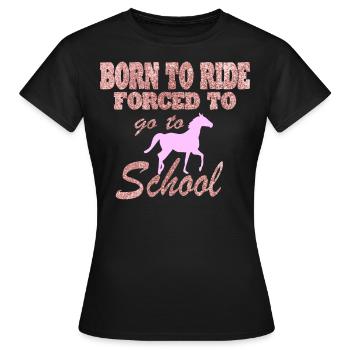 Pferd Reiten Reitverein Geschenkidee - Frauen T-Shirt - Schwarz - Vorne - AI Model Female 172 dark (172cm)