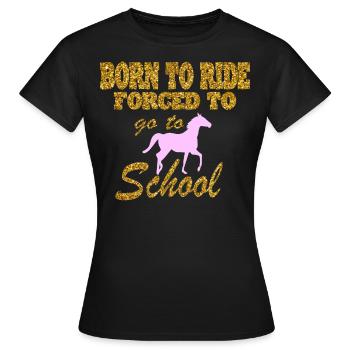 Pferd Reiten Reitverein Geschenkidee - Frauen T-Shirt - Schwarz - Vorne - AI Model Female 172 dark (172cm)