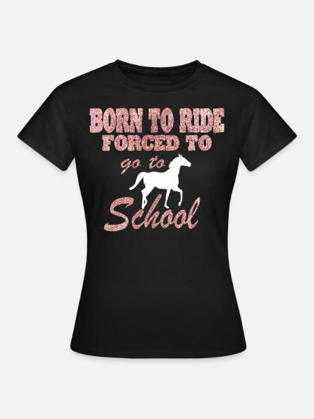 Pferd Reiten Reitverein Geschenkidee - Frauen T-Shirt - Schwarz