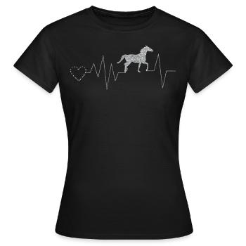 Pferd Reiten Reitverein Geschenkidee - Frauen T-Shirt - Schwarz - Vorne - AI Model Female 172 dark (172cm)