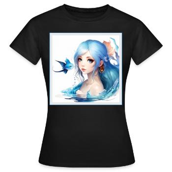 Anime Girl Japanese Aesthetic Anime Gift - Women's T-Shirt - black - Front - AI Model Female 172 dark (172cm)