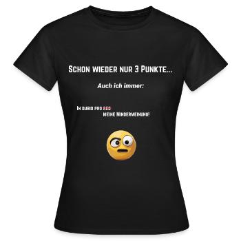 In dubio pro Mindermeinung Jura Shirt - Frauen T-Shirt - Schwarz - Vorne - AI Model Female 172 dark (172cm)