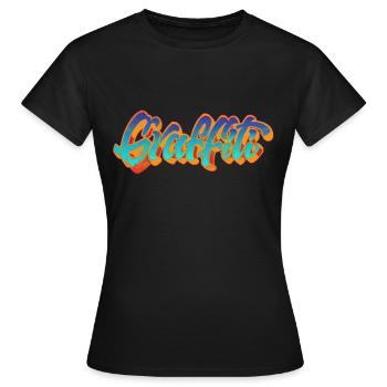 Inscription graffiti - T-shirt Femme - noir - Devant - AI Model Female 172 dark (172cm)