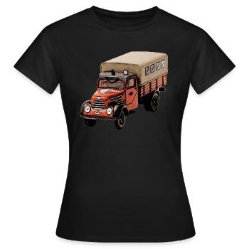 Service d'incendie Robur Garant - T-shirt Femme - noir - Devant - AI Model Female 172 dark (172cm)
