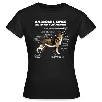 German Shepherd Dog Owner Dog Owner - Women's T-Shirt - black - Front - AI Model Female 172 dark (172cm)
