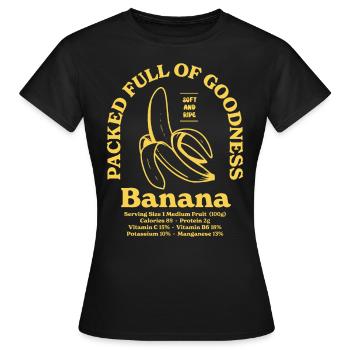 Banana Nutritional - Women's T-Shirt - black - Front - AI Model Female 172 dark (172cm)
