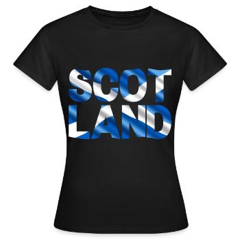Schottland Tartan Schriftzug Dudelsack Highlands - Frauen T-Shirt - Schwarz - Vorne - AI Model Female 172 dark (172cm)
