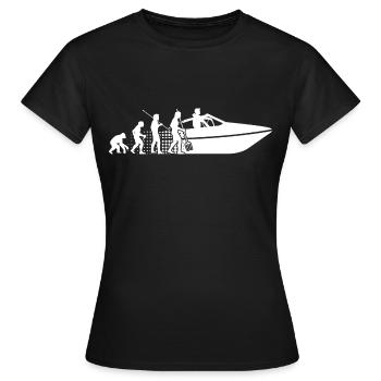 Conduite de bateau à moteur Capitaine Bateau à moteur Bottes de bateau de sport - T-shirt Femme - noir - Devant - AI Model Female 172 dark (172cm)