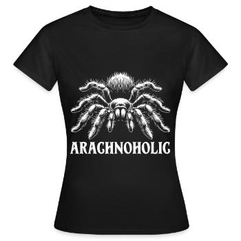Arachnoholic große haarige Vogelspinne Silhouette - Frauen T-Shirt - Schwarz - Vorne - AI Model Female 172 dark (172cm)
