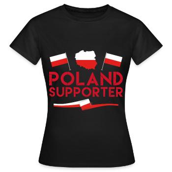 fan de poland supporter. Supporter de Pologne. - T-shirt Femme - noir - Devant - AI Model Female 172 dark (172cm)