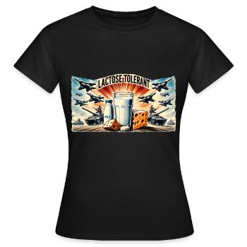 Lactose Tolerant - Women's T-Shirt - black - Front - AI Model Female 172 dark (172cm)