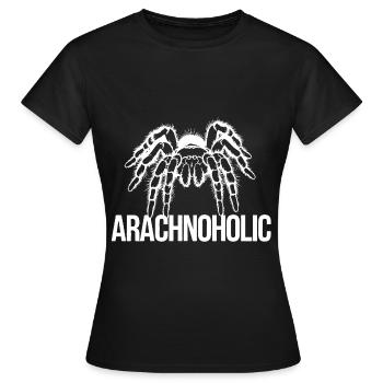 Arachnoholic große haarige Vogelspinne Silhouette - Frauen T-Shirt - Schwarz - Vorne - AI Model Female 172 dark (172cm)