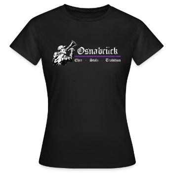 Osnabrück Ehre Stolz Tradition - Frauen T-Shirt - Schwarz - Vorne - AI Model Female 172 dark (172cm)