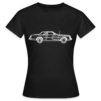Langes Auto mit Antenne - Frauen T-Shirt - Schwarz - Vorne - AI Model Female 172 dark (172cm)