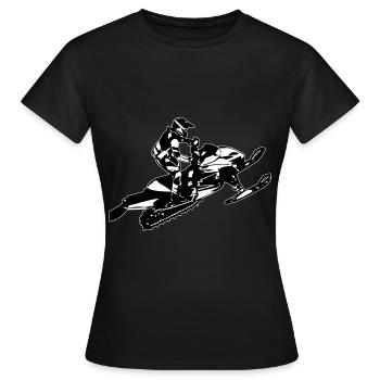 Snowmobile - Motorschlitten - Frauen T-Shirt - Schwarz - Vorne - AI Model Female 172 dark (172cm)