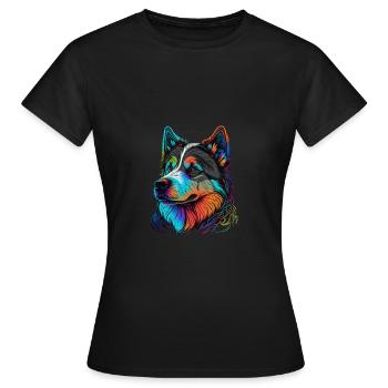 JOLI HUSKY - T-shirt Femme - noir - Devant - AI Model Female 172 dark (172cm)