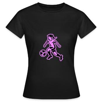 Soccer Femme Soccer Femme - T-shirt Femme - noir - Devant - AI Model Female 172 dark (172cm)