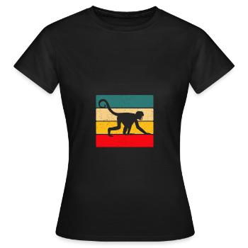 Singe - T-shirt Femme - noir - Devant - AI Model Female 172 dark (172cm)