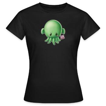 Cthulhu - mignon et grossier - T-shirt Femme - noir - Devant - AI Model Female 172 dark (172cm)