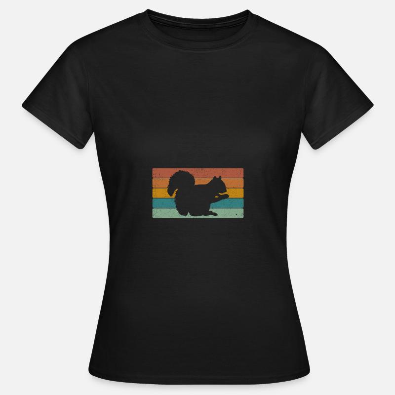 Eichhörnchen - Frauen T-Shirt - Schwarz