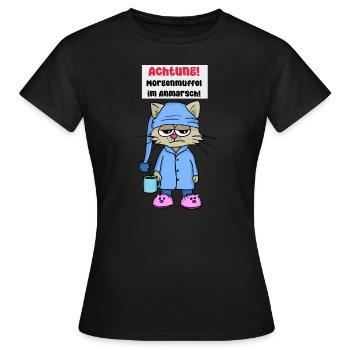 Morning grouch - Women's T-Shirt - black - Front - AI Model Female 172 dark (172cm)