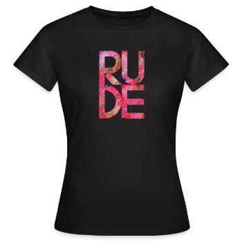 RUDE Rose - T-shirt Femme - noir - Devant - AI Model Female 172 dark (172cm)
