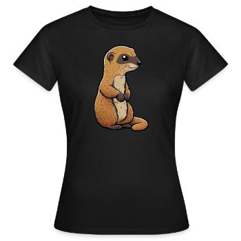 Mangouste - T-shirt Femme - noir - Devant - AI Model Female 172 dark (172cm)