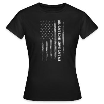 Tous ont donné certains certains ont tout donné - T-shirt Femme - noir - Devant - AI Model Female 172 dark (172cm)