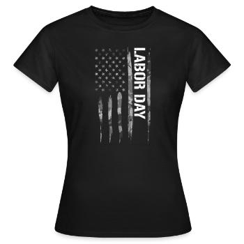 Fête du Travail - Drapeau américain - T-shirt Femme - noir - Devant - AI Model Female 172 dark (172cm)