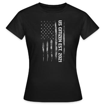 Citoyen américain est. 2021 - T-shirt Femme - noir - Devant - AI Model Female 172 dark (172cm)