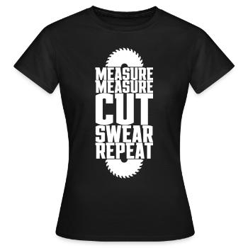 Mesure Mesure Couper Jument Répéter 4 - T-shirt Femme - noir - Devant - AI Model Female 172 dark (172cm)