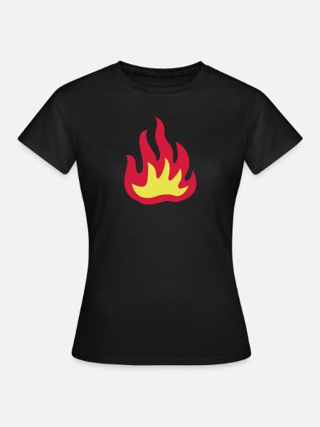 Feuer 2 - Frauen T-Shirt - Schwarz