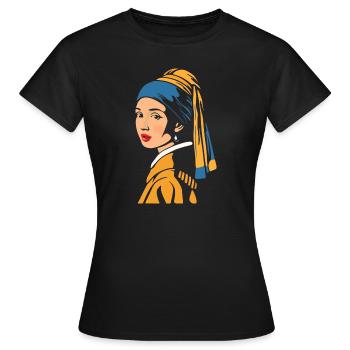 Perlen Girl - Frauen T-Shirt - Schwarz - Vorne - AI Model Female 172 dark (172cm)