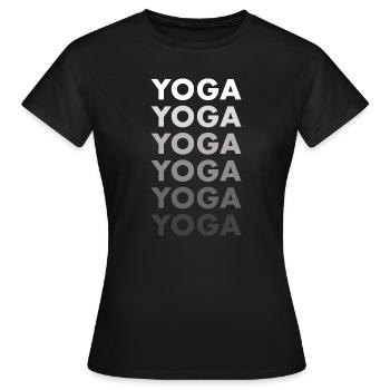Yogi Yoga - T-shirt Femme - noir - Devant - AI Model Female 172 dark (172cm)
