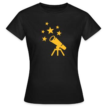 Telescope - T-shirt Femme - noir - Devant - AI Model Female 172 dark (172cm)