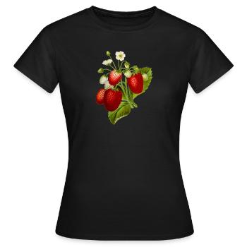 fraises Illustration - T-shirt Femme - noir - Devant - AI Model Female 172 dark (172cm)